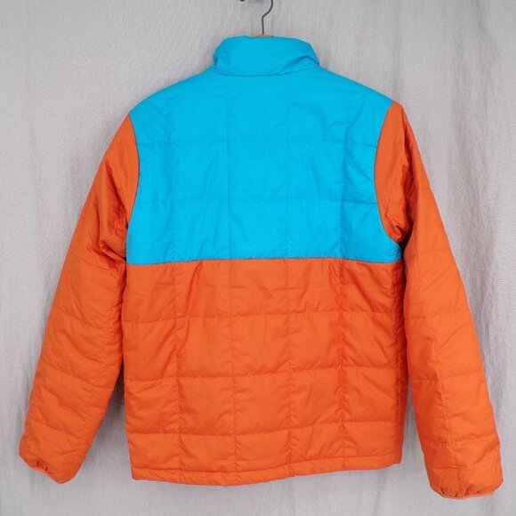 Stoic Men's M Puffer Jacket Full Zip Light Weight Blue Orange Color Block - Picture 8 of 11